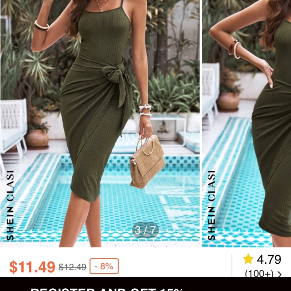 One piece dress. Worn once. Super soft. No flaws. - Picture 4 of 6